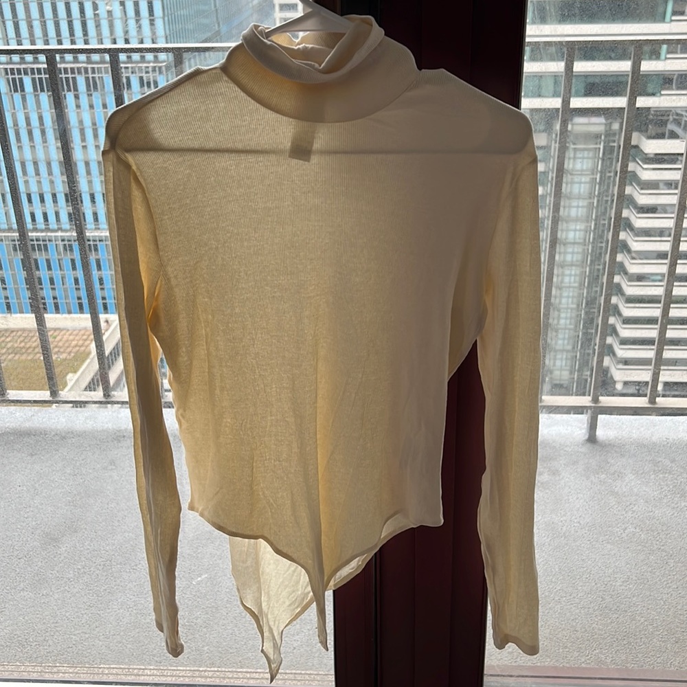 H&M- Sheer Turtleneck Bodysuit- NEW without tags